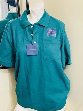 Croft & Barrow Teal Signature Polo Top